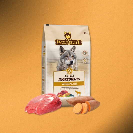 9kg Wolfsblut Adult Limited INGREDIENTS Wide Plain - Pferdefleisch und Süßkartoffel