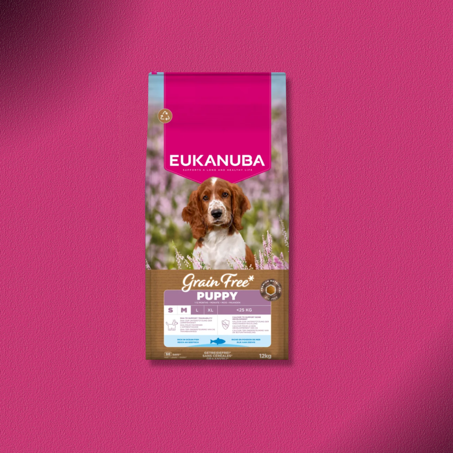 2x12kg Eukanuba Grain Free Puppy Small & Medium Breed Seefisch