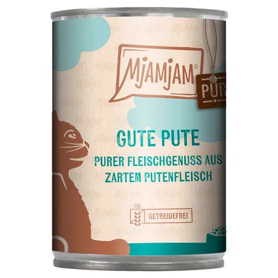 36x400g MjamMjam Purer Fleischgenuss Kombi Paket (12x3 Sorten)