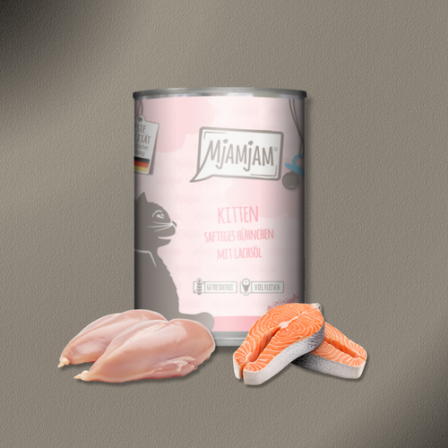 36x400g MjAMjAM - Kitten saftiges Hühnchen mit Lachsöl
