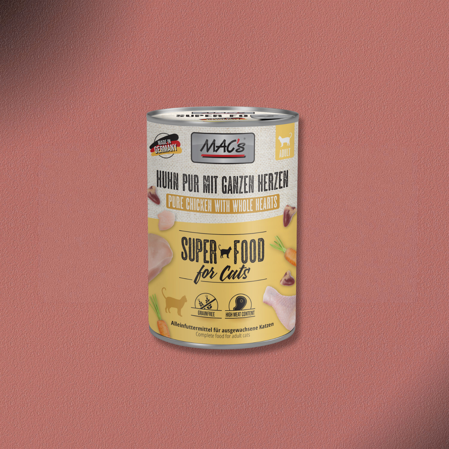 6x400g MAC's Cat Huhn pur mit ganzen Herzen