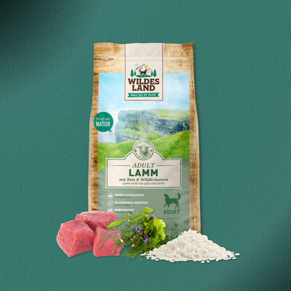 12kg Wildes Land Classic Adult - Lamm mit Reis und Wildkräutern