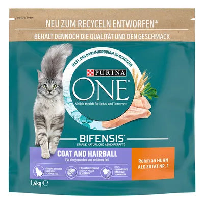 6x1,4kg PURINA ONE Coat & Hairball