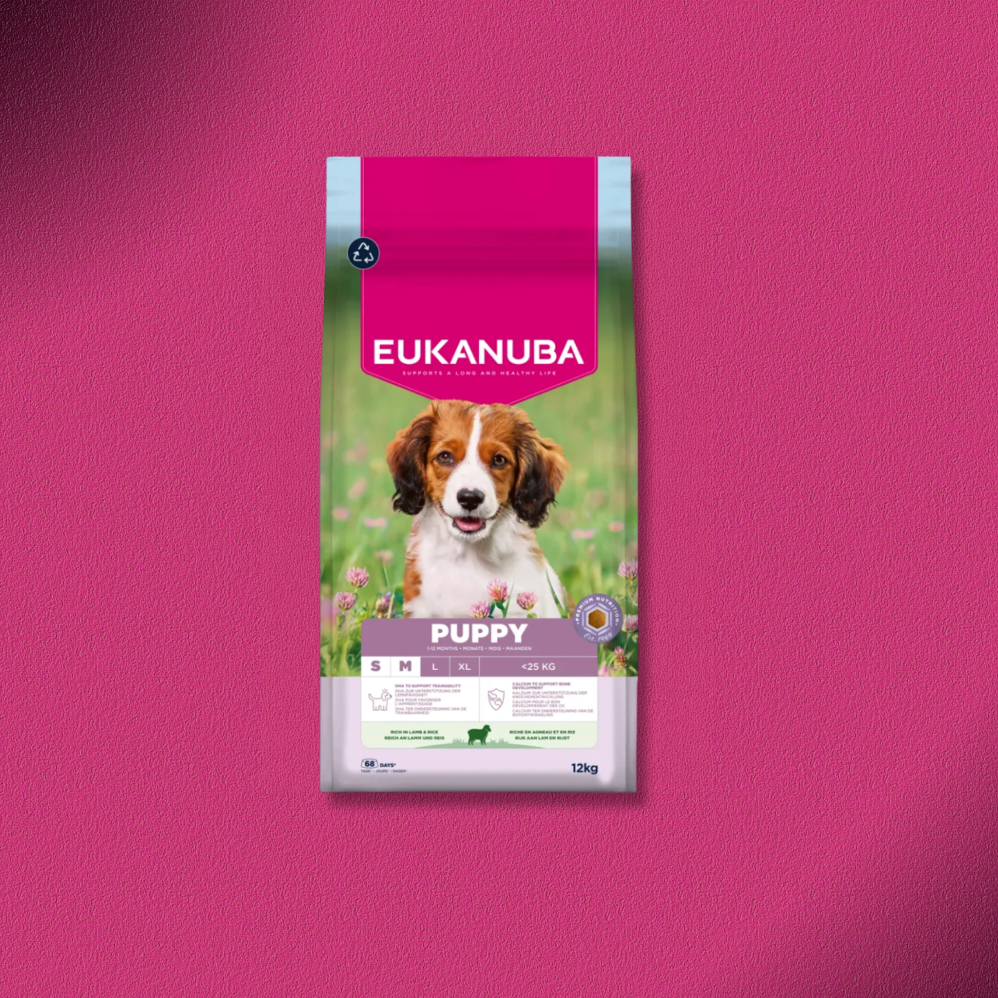 2x12kg Eukanuba Premium Nutrition Puppy Small & Medium Breed Lamm & Reis