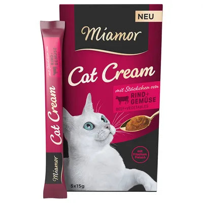 60x15g Miamor Cat Cream Rind + Gemüse