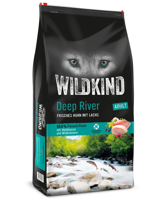 2x12kg WILDKIND Adult Deep River Huhn mit Lachs