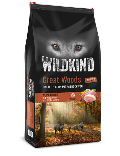 2x12kg WILDKIND Adult Great Woods Huhn mit Wildschwein