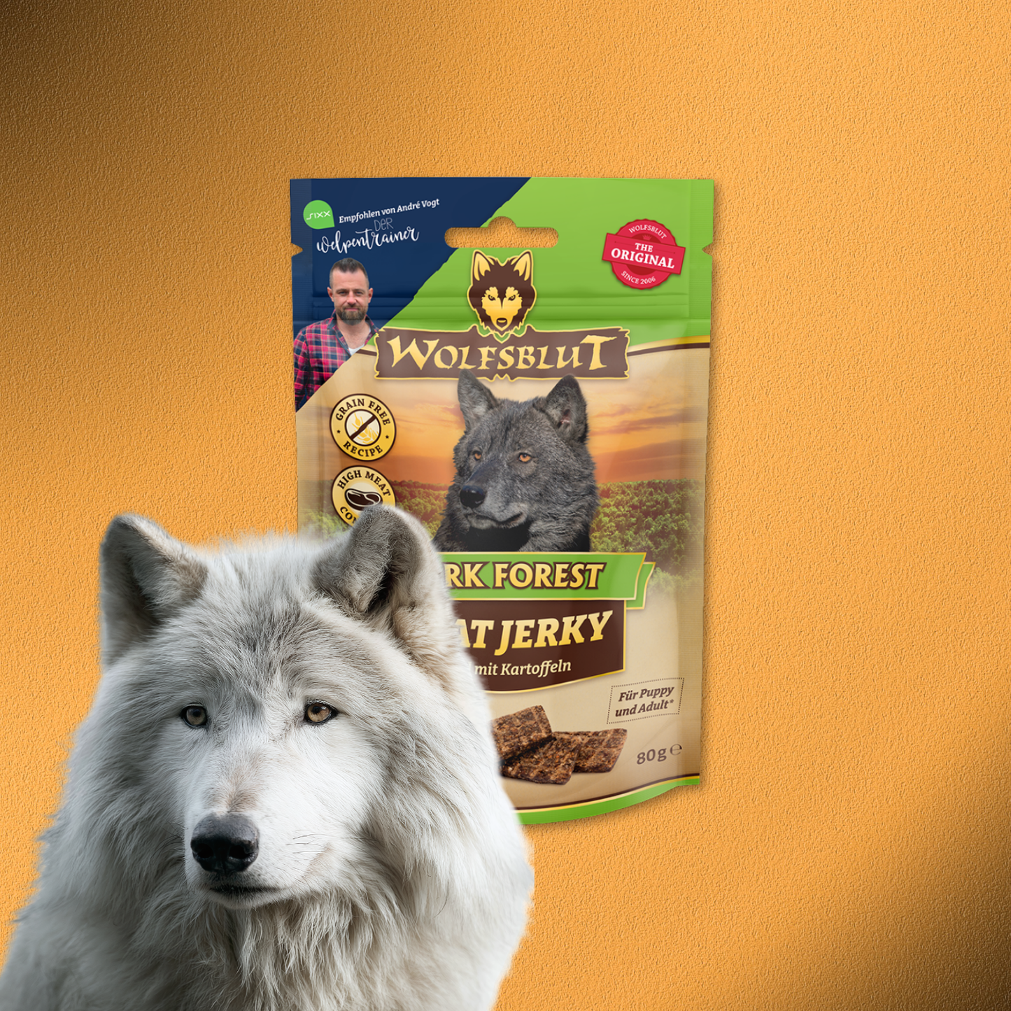 6x80g Wolfsblut Dark Forest Meat Jerky