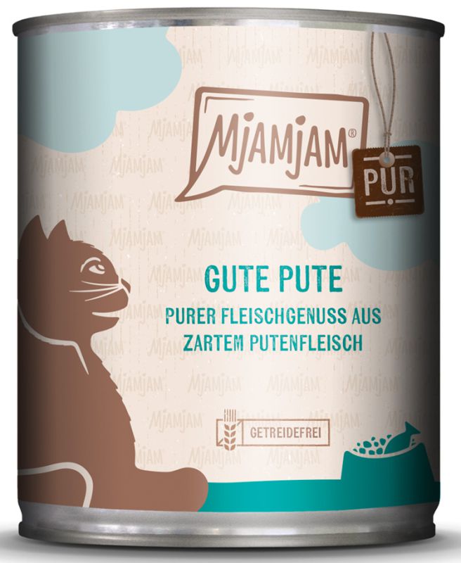 24x800g MjamMjam purer Fleischgenuss - gute Pute pur