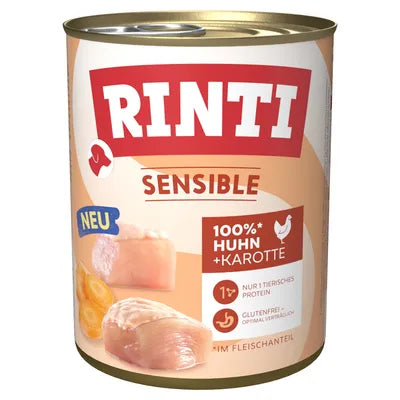 30x800g Rinti Sensible - Huhn & Karotte