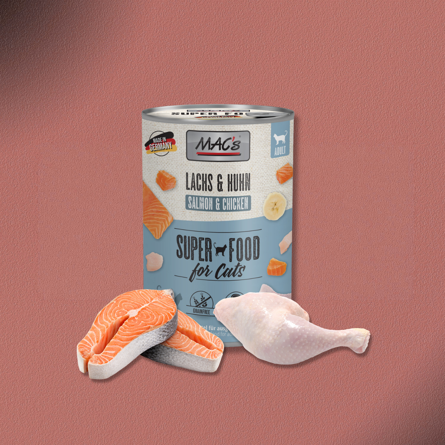 6x400g MAC's Cat Lachs & Huhn
