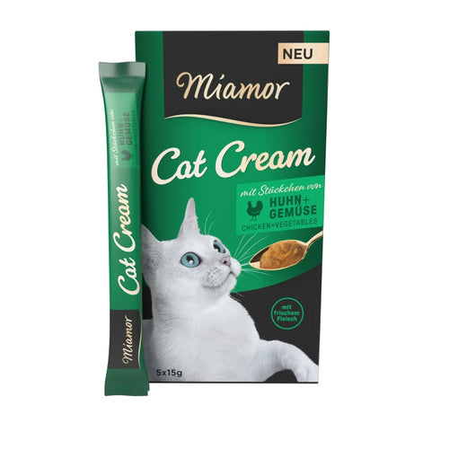 60x15g Miamor Cat Cream mit Huhn + Gemüse