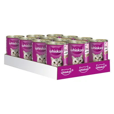 24x400g Whiskas Nassfutter 1+ Lachs in Gelee