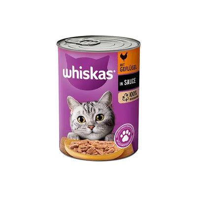 24x400g Whiskas Nassfutter 1+ Geflügel in Sauce