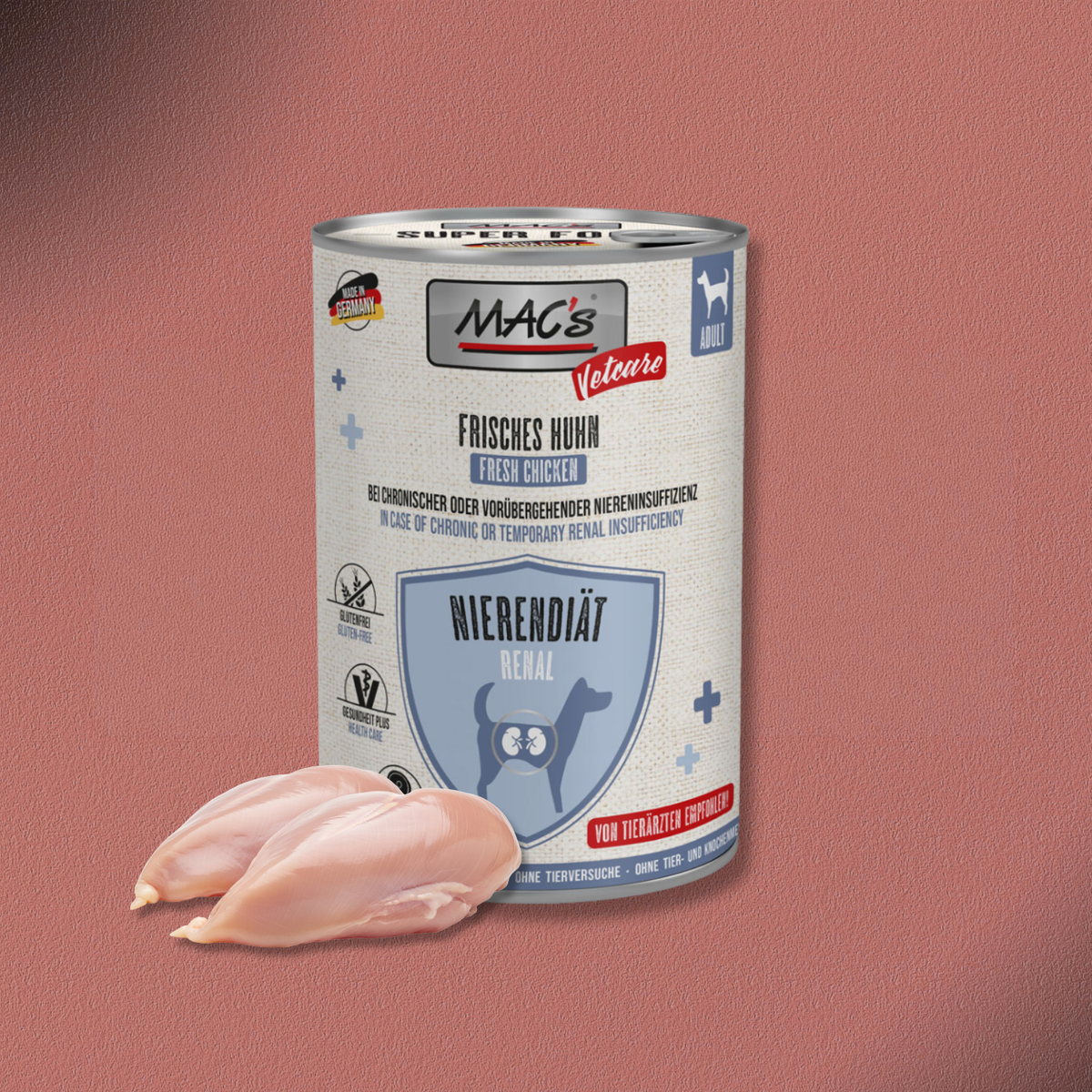 6x400g MAC's Dog Vetcare Nierendiät - Huhn