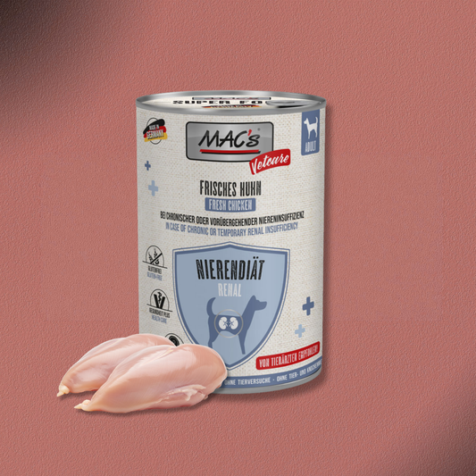 6x400g MAC's Dog Vetcare Nierendiät - Huhn