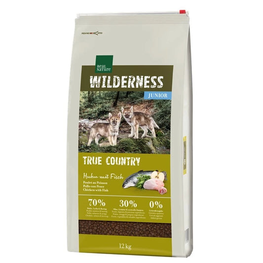 2x12kg Real Nature Wilderness Junior True Country - Huhn + Fisch