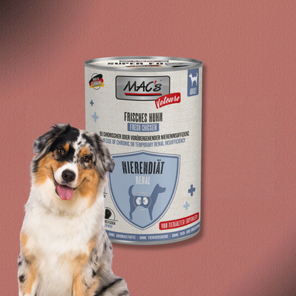 6x400g MAC's Dog Vetcare Nierendiät - Huhn