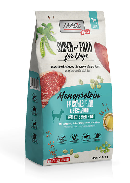 2x12kg MAC's Dog Mono frisches Rind