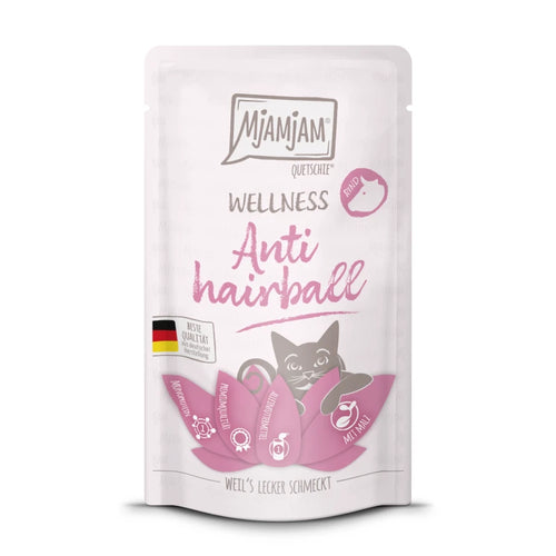 36x125g MjAMjAM Katze Wellness - Anti Hairball - Rind