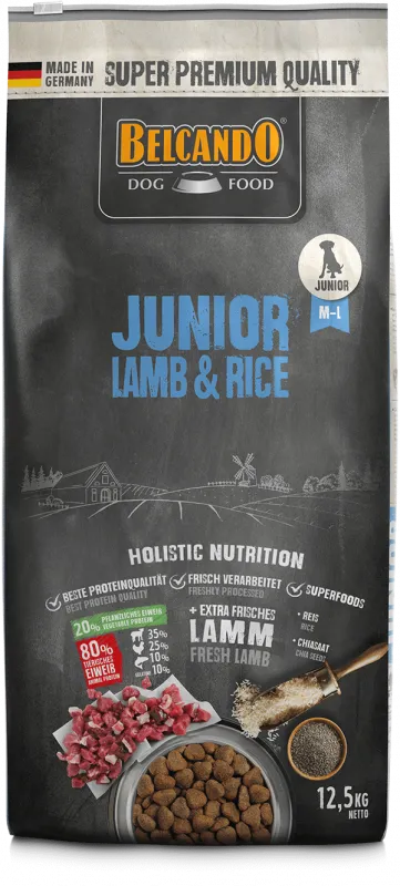2x12,5kg Belcando Junior Lamb & Rice