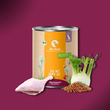 30x800g Herrmann’s Bio-Ente mit Bio-Fenchel & Bio-Buchweizen