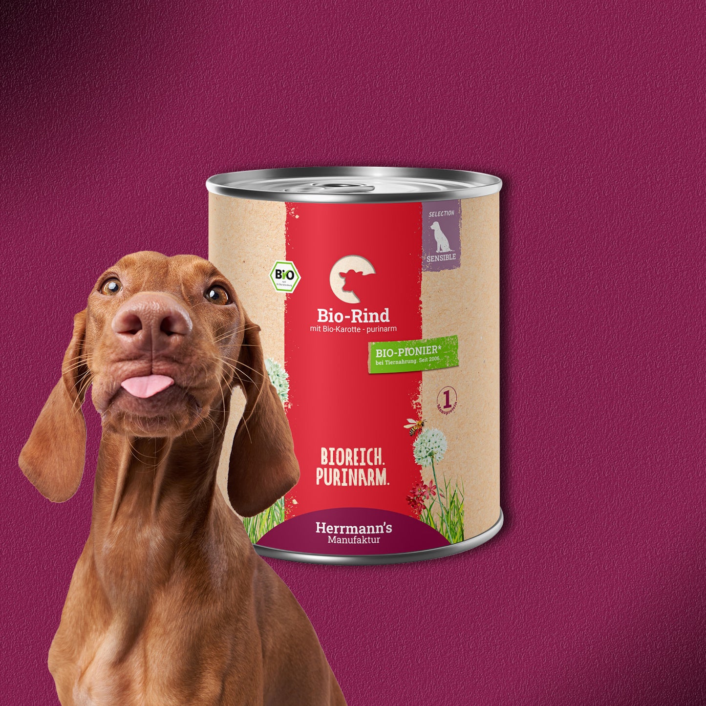 30x800g Herrmann’s Bio-Rind mit Bio-Karotten