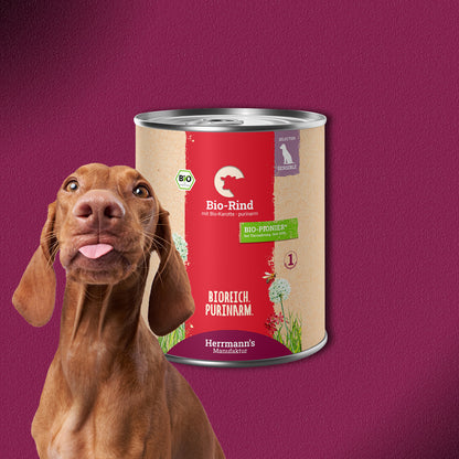 30x800g Herrmann’s Bio-Rind mit Bio-Karotten