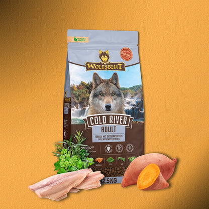 2x12,5kg Wolfsblut Cold River Adult Trockenfutter