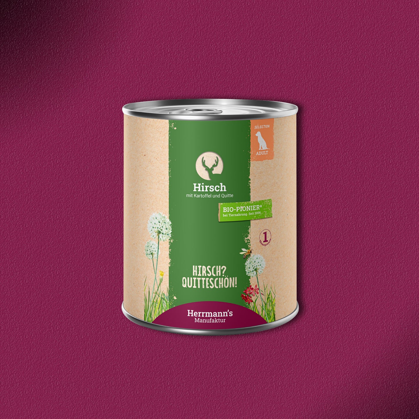 30x800g Herrmann’s Hirsch mit Kartoffel und Quitte