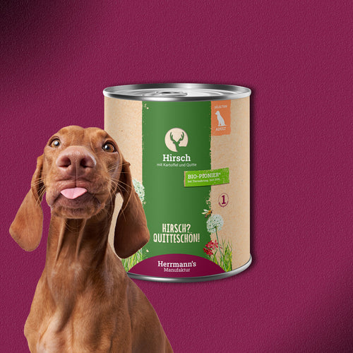 30x800g Herrmann’s Hirsch mit Kartoffel und Quitte