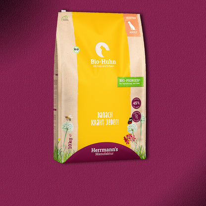 3x10kg Herrmann’s Bio-Huhn mit Reis & Erbsen