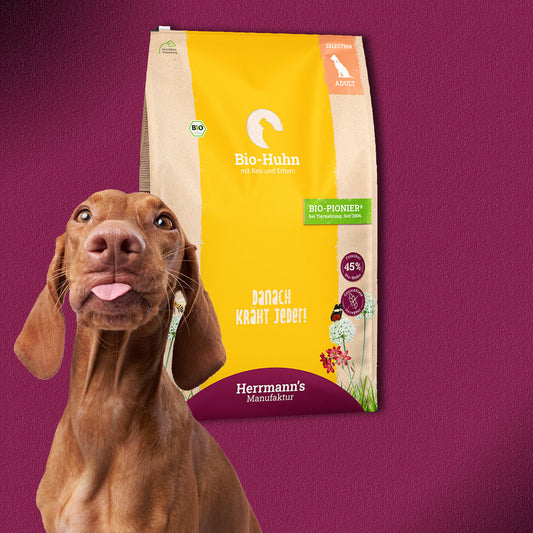 3x10kg Herrmann’s Bio-Huhn mit Reis & Erbsen