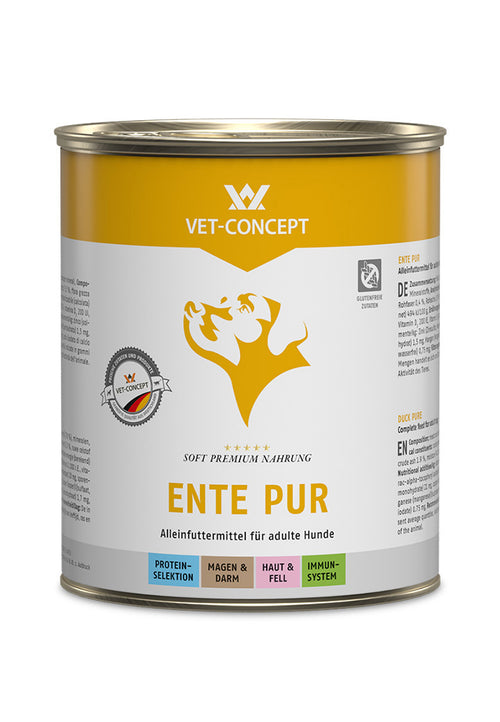 30x800g Vet Concept Hundemenü  - Ente pur