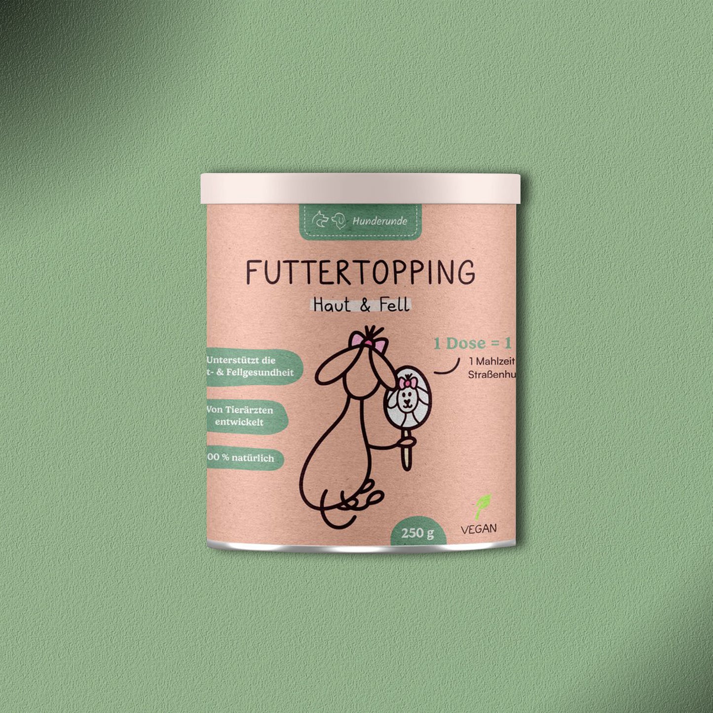 Hunderunde Futtertopping Haut & Fell 250g