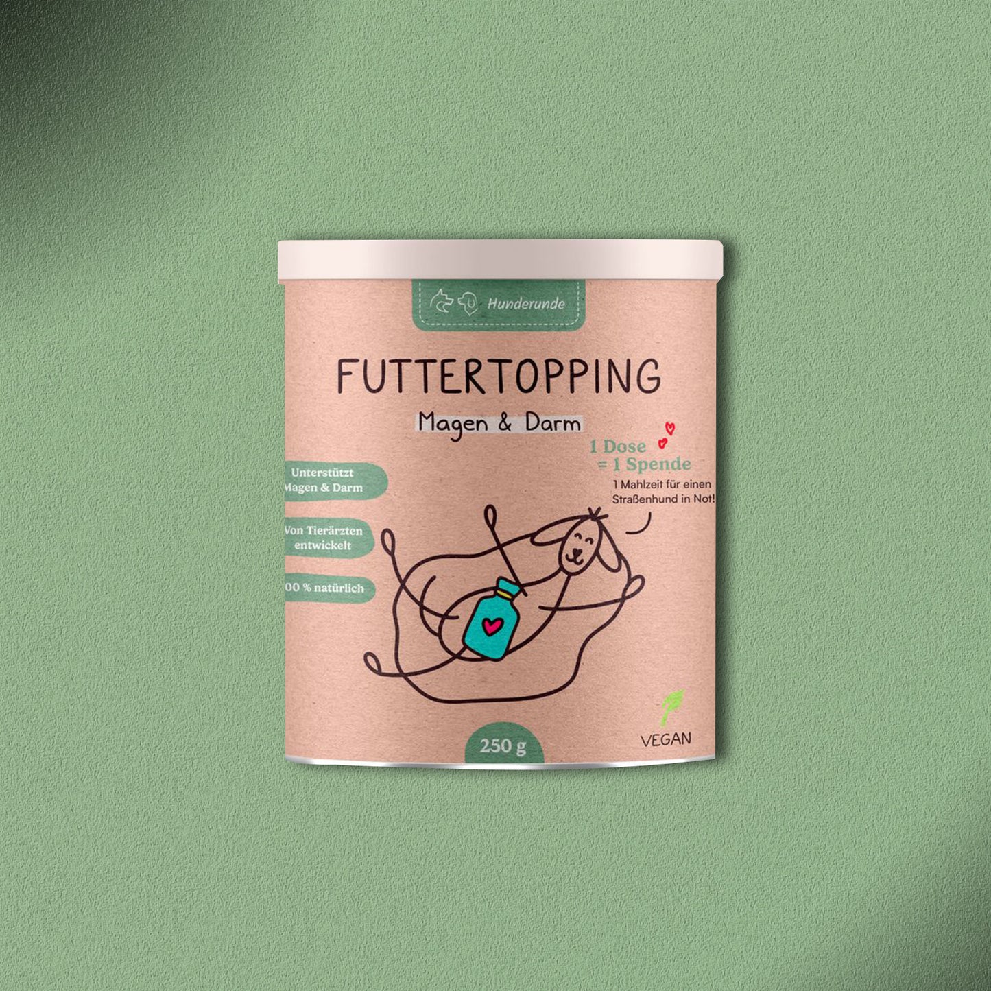 Hunderunde Futtertopping Magen & Darm 250g