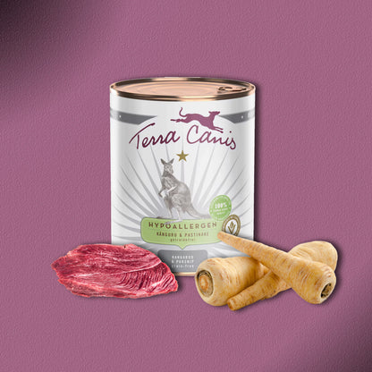 30x800g Terra Canis Hypoallergen Känguru & Pastinake