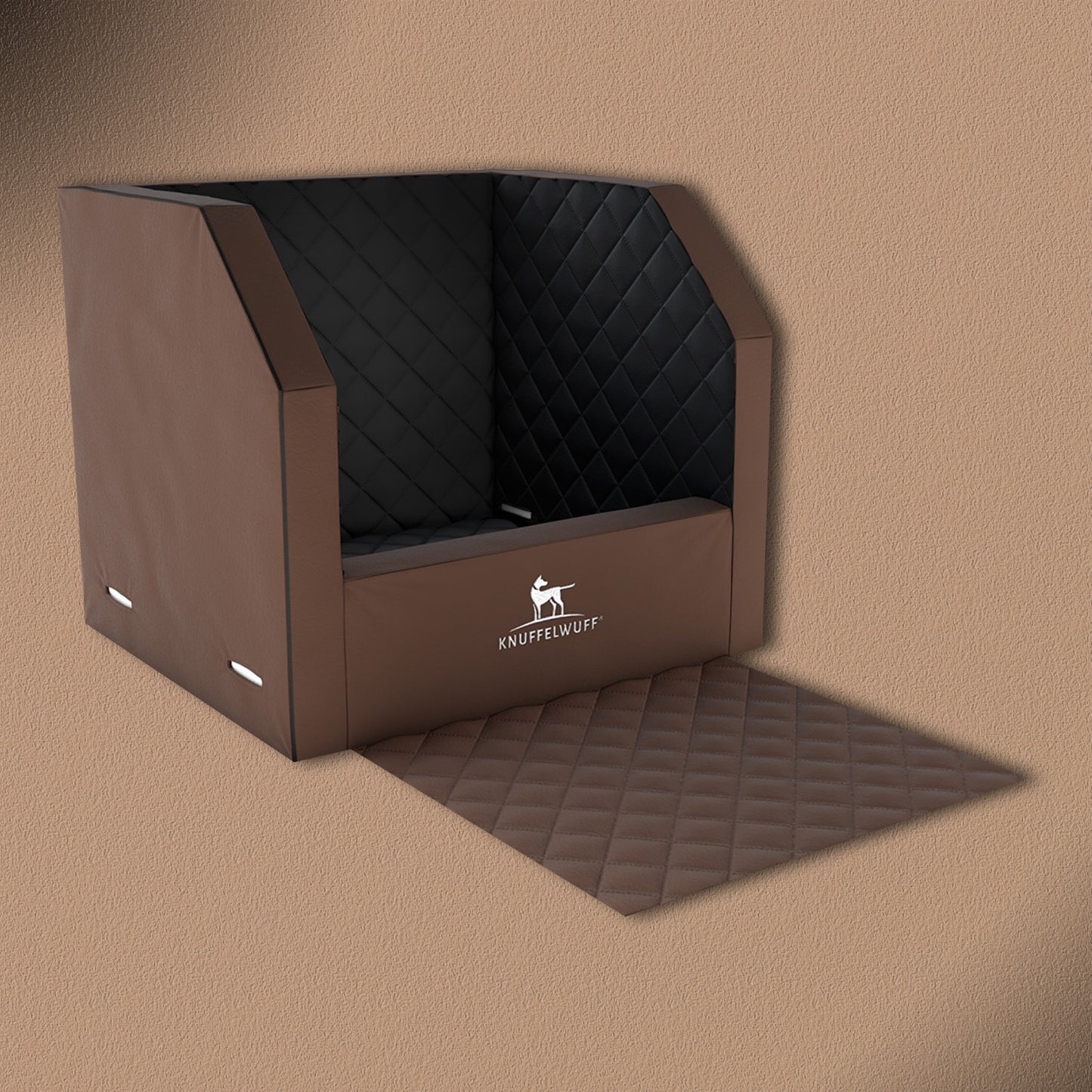 Knuffelwuff Cargo Hunde Auto Transportbox Sicherheit für den Hund und Sitzschutz für den Vordersitz