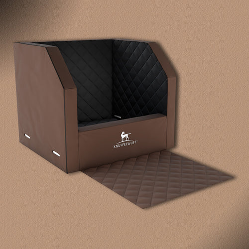 Knuffelwuff Cargo Hunde Auto Transportbox Sicherheit für den Hund und Sitzschutz für den Vordersitz