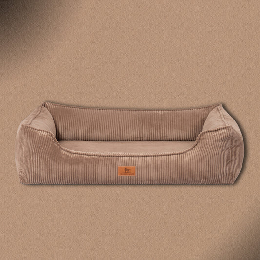 Knuffelwuff Orthopädisches Hundebett aus Cord mit Handwebcharakter Nunavut