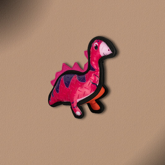 Knuffelwuff Hundespielzeug Dinosaurier Diplodocus aus Gummi und Gewebe