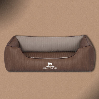 Knuffelwuff Orthopädisches Hundebett Outlander aus laser-gestepptem Kunstleder