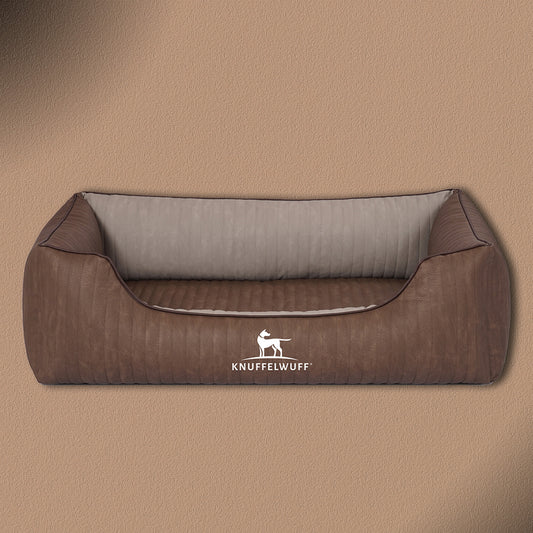 Knuffelwuff Orthopädisches Hundebett Outlander aus laser-gestepptem Kunstleder
