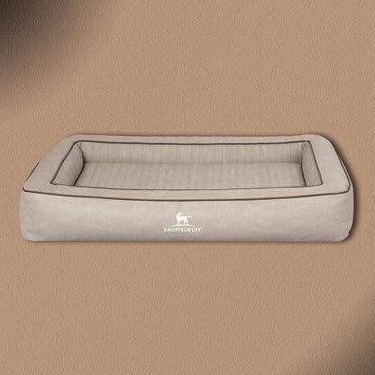 Knuffelwuff Orthopädisches Hundebett aus Laser gestepptem Kunstleder Montego