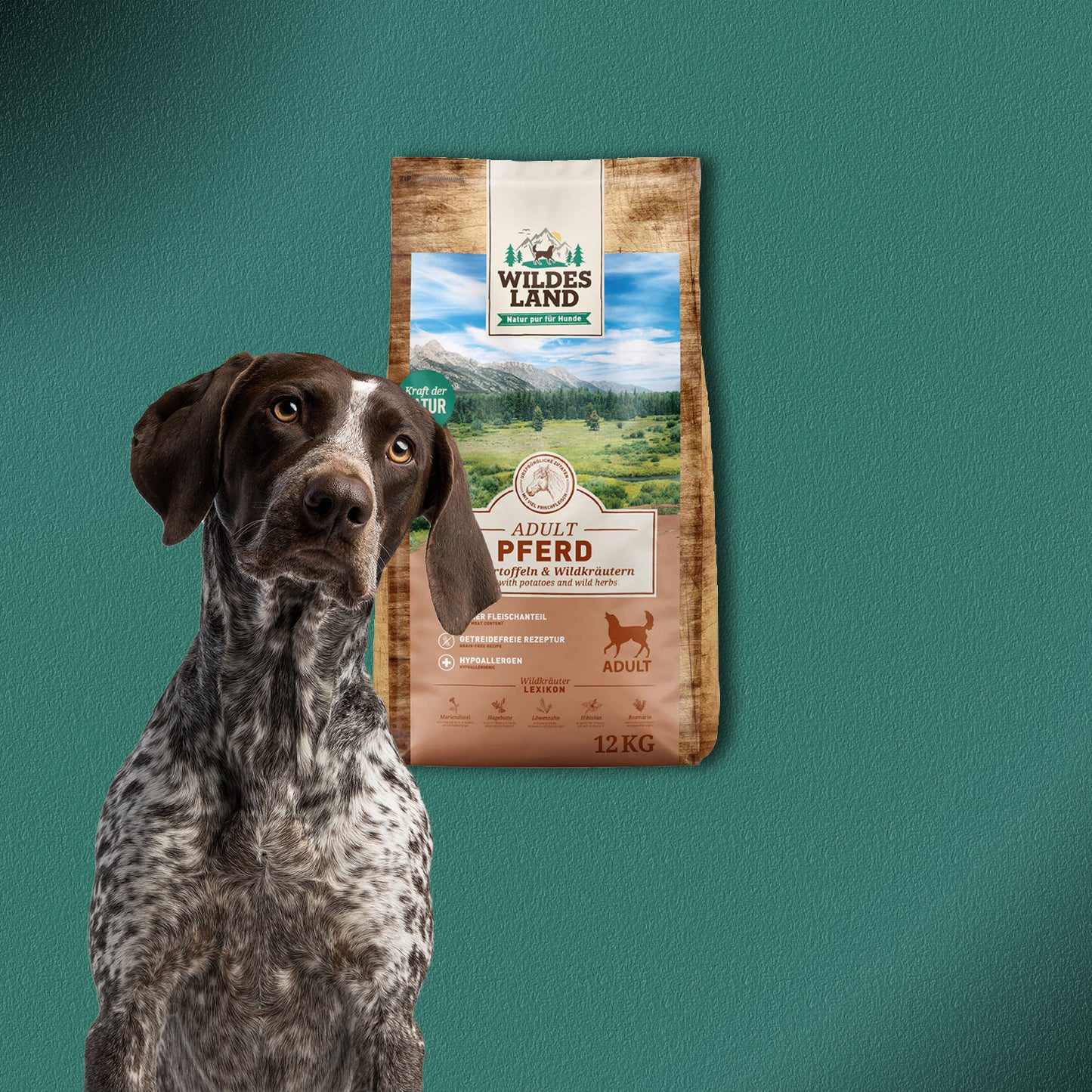 2x12kg Wildes Land Adult Pferd mit Kartoffeln, Wildkräutern & Distelöl