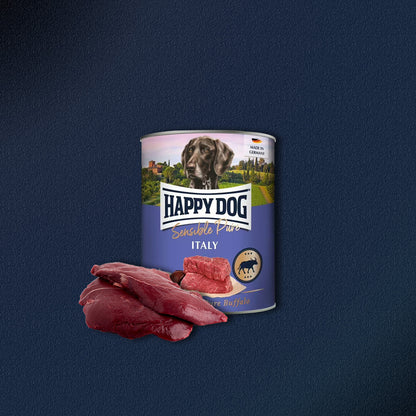30x800g Happy Dog Sensible Pure Italy Adult Büffel Pur