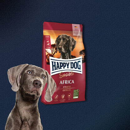 2x12,5kg Happy Dog Sensible Africa Adult Strauß & Kartoffel