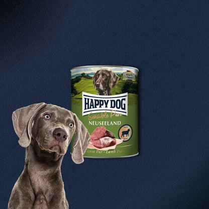 30x800g Happy Dog Sensible Pure Neuseeland Adult Lamm Pur