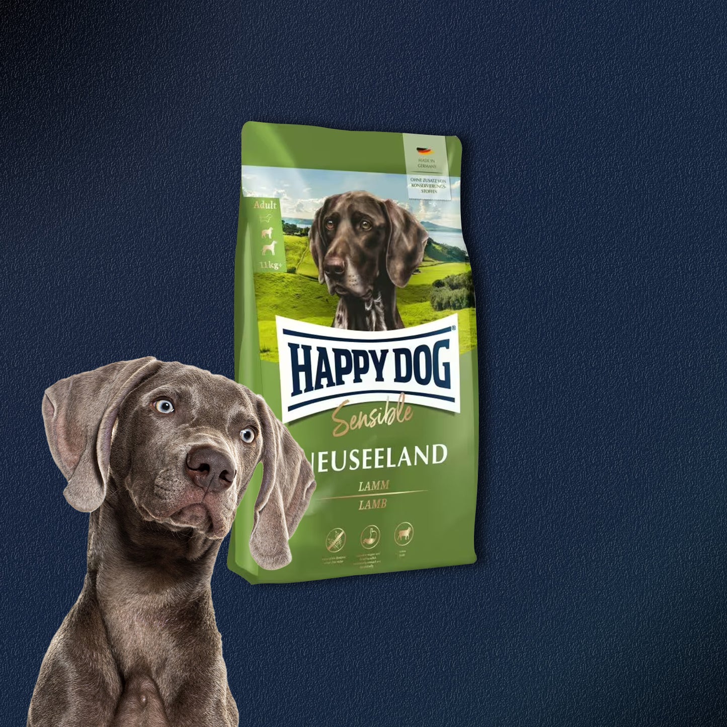 2x12,5kg Happy Dog Sensible Neuseeland Adult Lamm