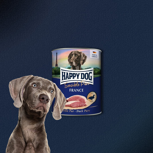 30x800g Happy Dog Sensible Pure France Adult Ente Pur